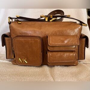 Michael Kors Collection Brown Leather Shoulder Bag